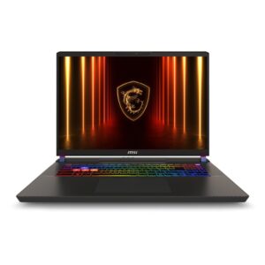 MSI Vector 17 HX AI A2XWJG, Intel Core Ultra 9, Intel Core Ultra 9 275HX 2.70 GHz, 36 MB cache, 32, Max 96GB, 2 Slots, 17.0