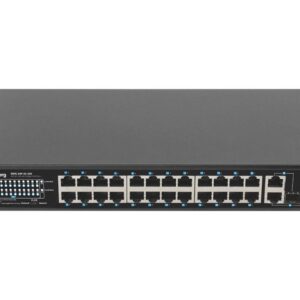 Lanberg Switch 24 x 100MB POE+/2 x Combo Rack 19" Gigabit Ethernet, Fixed Port, 26