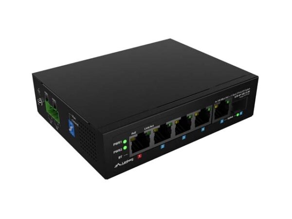 Lanberg Switch ILFE-4P-1Ge-1S-90 POE 1 x BT 3 x AT SFP/ETH DIN Unmanagment Fast Ethernet, Fixed Port, 10