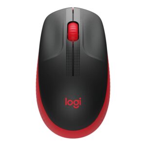 Logitech M190 Full-size wireless mouse - RED - 2.4GHZ - N/A - EMEA - M190, Лаптопи, Wireless