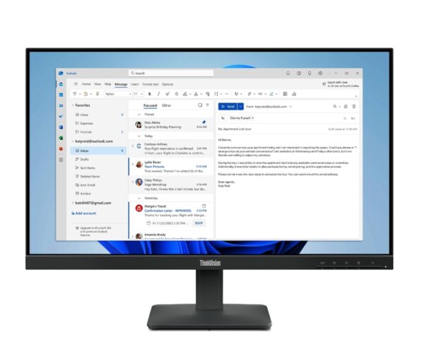 Lenovo ThinkVision S24-4e 23.8" IPS WLED, 23.8, Flat, 1920x1080